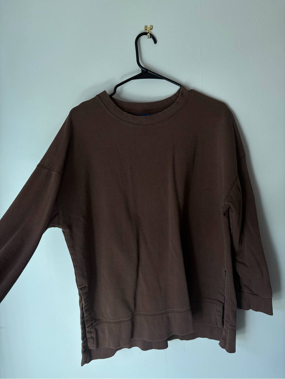 Oversized old navy brown crewneck